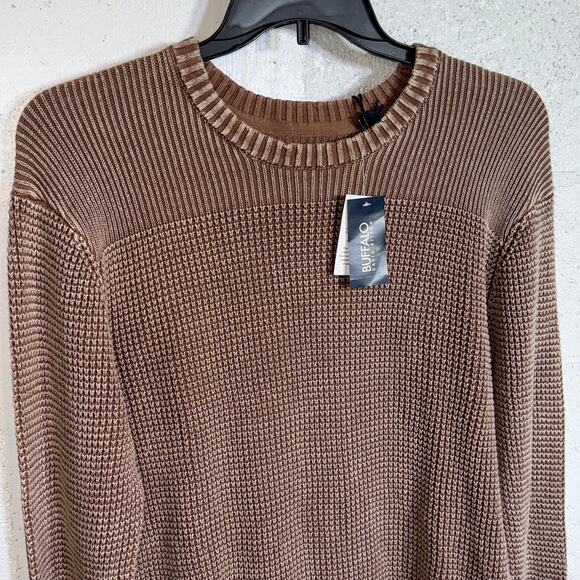 Buffalo David Bitton Men's Washy Textured Solid Sweater tan thrush XXL $89 - Picture 5 of 7